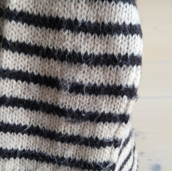 Wallace Funnel Neck Stripe Mohair Sweater with Pocket size XS - Picture 4 of 7